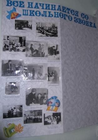Стенд "Всё начинается со школьного звонка" Стенд "Всё начинается со школьного звонка"